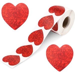 Red Heart Sticker Roll